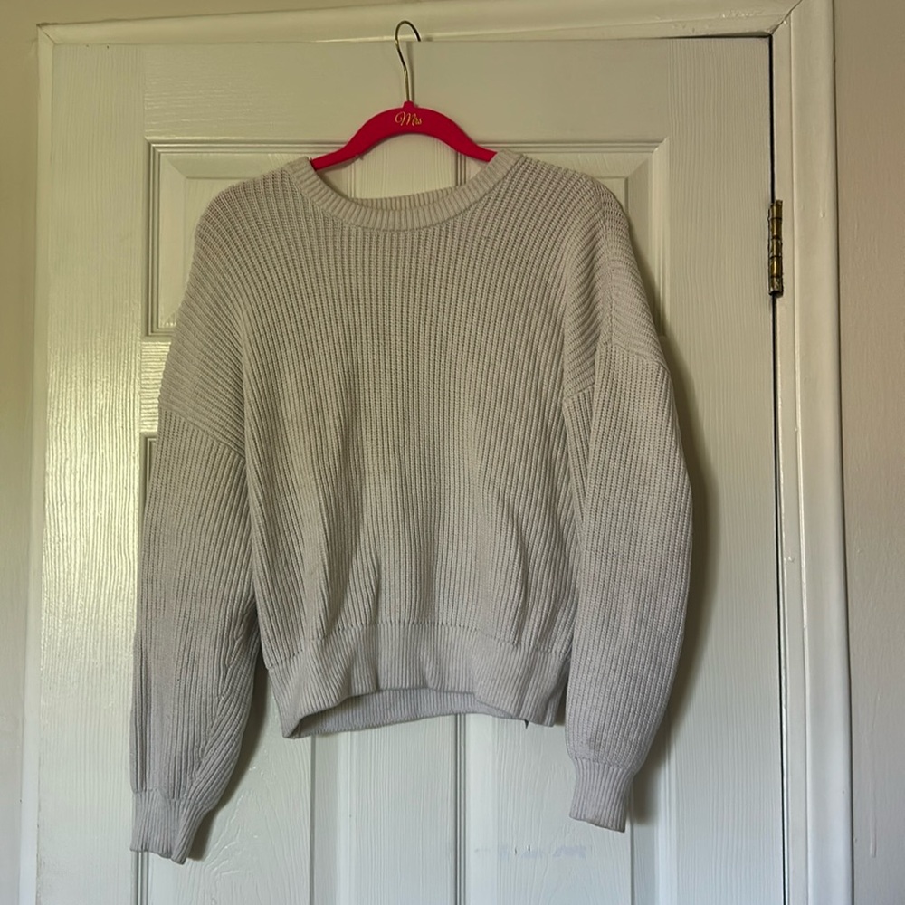 Cream Cropped Sweater